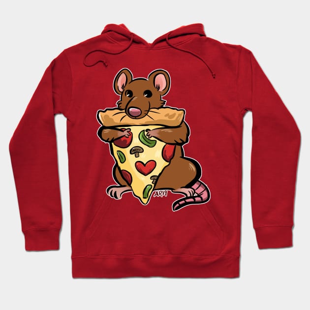 New York Icon: Pizza Rat Hoodie by angeliraferart